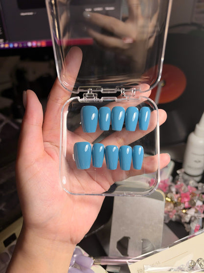 Custom Solid Color Press on Nails, Plain Basic Classic Nails, Reusable Handmade Nail, Choose Your Color Nails, Customized Gift For Her - BS260602