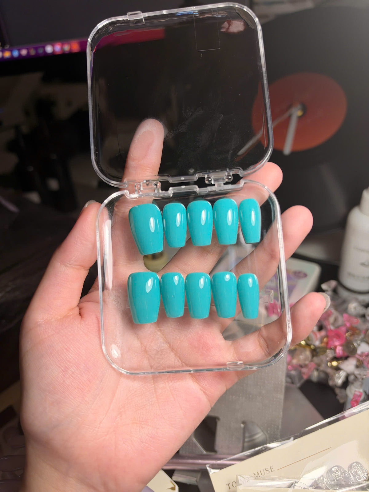 Custom Solid Color Press on Nails, Plain Basic Classic Nails, Reusable Handmade Nail, Choose Your Color Nails, Customized Gift For Her - BS260602