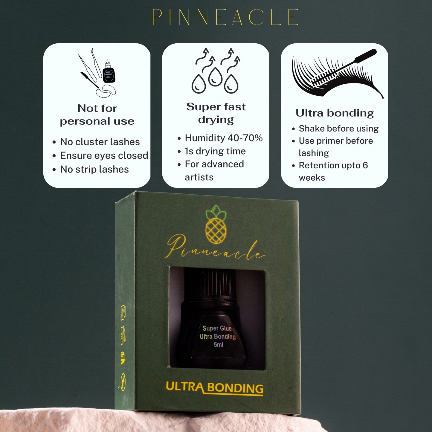 Pinneacle’s Super Bonder Glue - 1s Drying time - 6 weeks retention