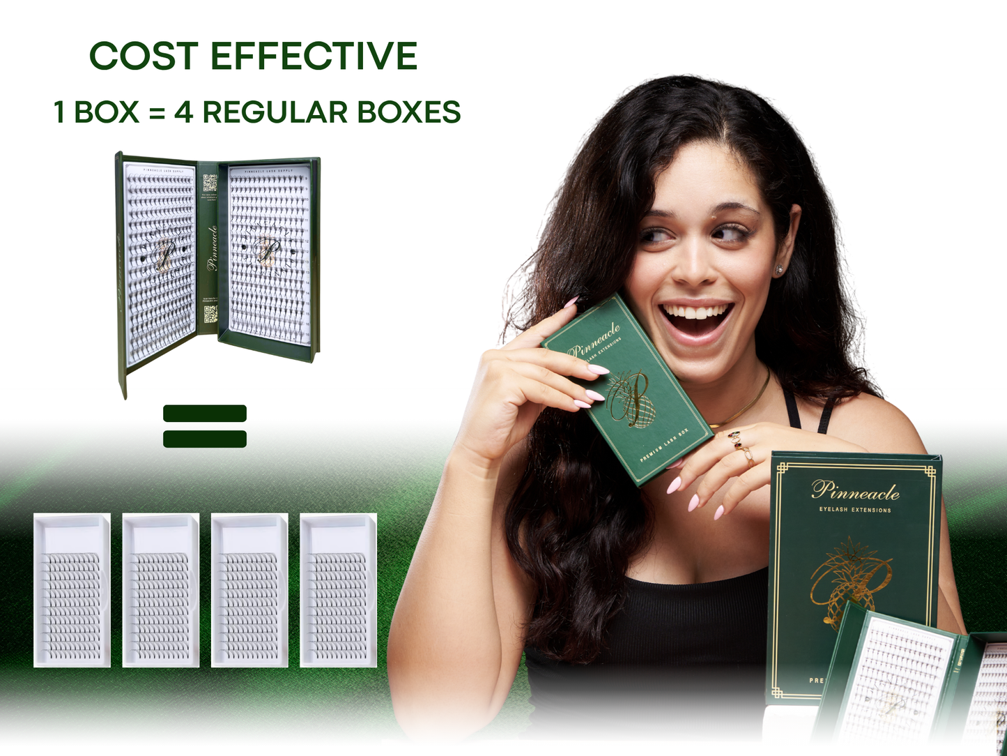 Premade Wet Spike - 5D Closed Tip Spike For Professional Eyelash Extensions (Mix Brown & Black)