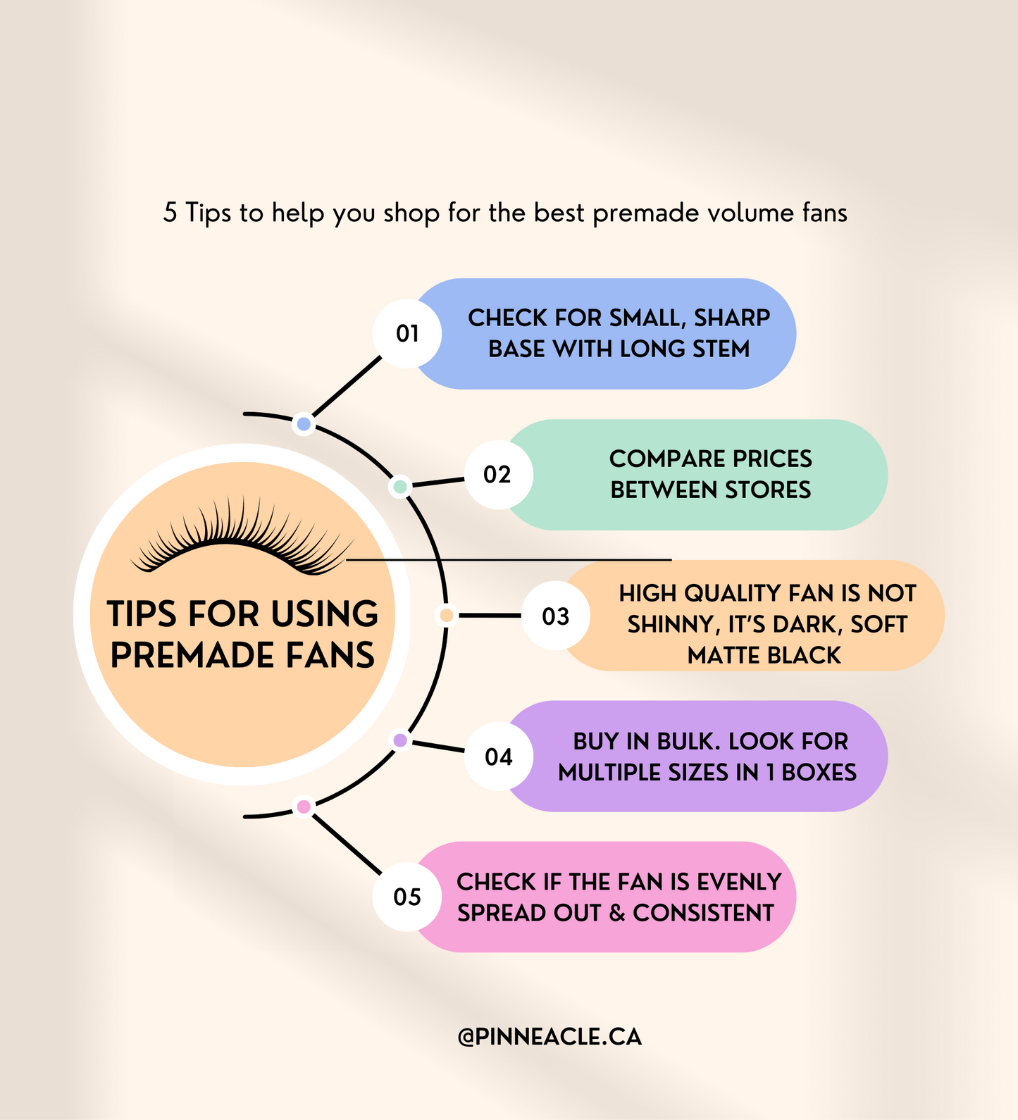 1000 Fans - 3 sizes in 1 box - 0.07 - 6D volume (11-12-13mm)