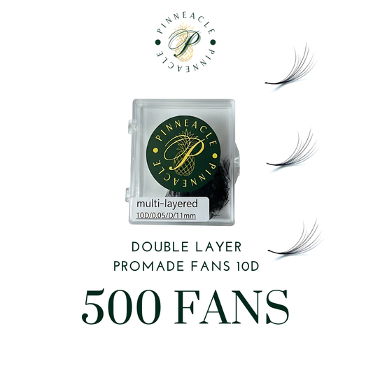 Double Layer Promade 10D 500 Fans - For Professional Eyelash Extension - Pinneacle Lash