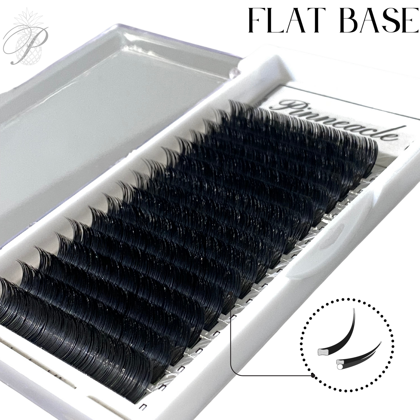 Soft Flat Classic Tray - Ultra Matte Flat Base Lash 0.15 Single Length - Pinneacle Lash Extension Supply