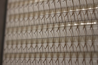 Brown Promade Wispy 1200 Fans - 5D Volume - Mixed Lengths & Curls | 40 Lines | 5 sizes in 1 | Premade Volume Fans Eyelash Extensions