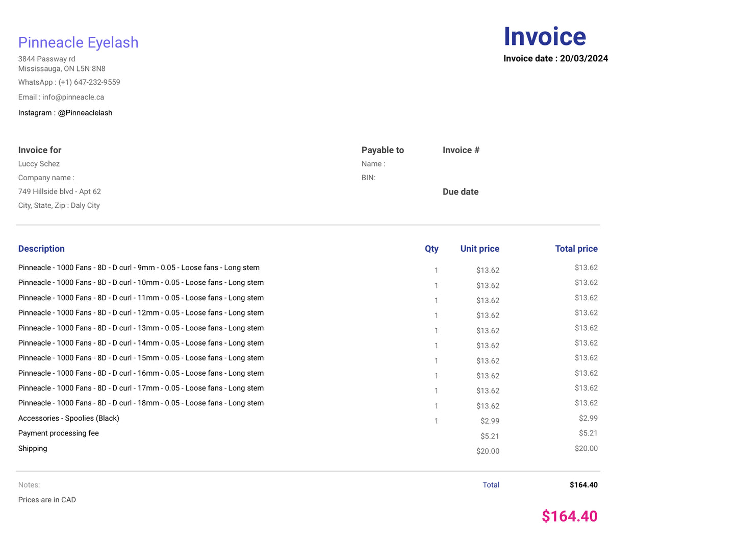 Customized order - Luccy