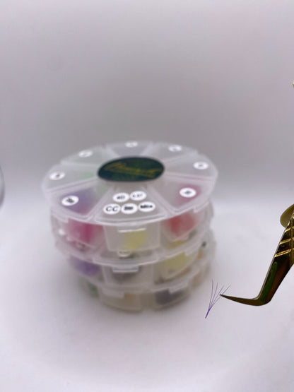 Colored Fans - 1200 Fans - 8 Sizes In 1 Box - 6D Volume