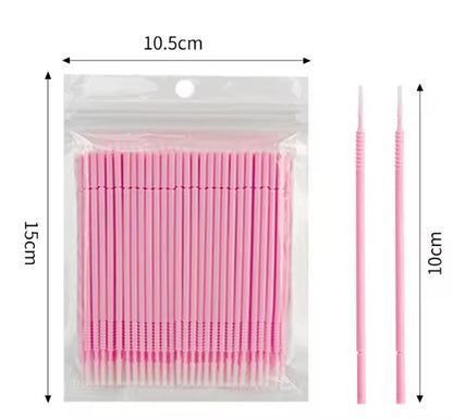 Cotton Swab, Lash Bonder Applicator, Lash Primer Applicator, 100 Pcs Per Bag