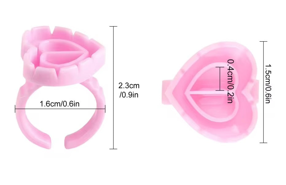Glue Ring For Eyelash Extension, 100 Pcs Per Pack