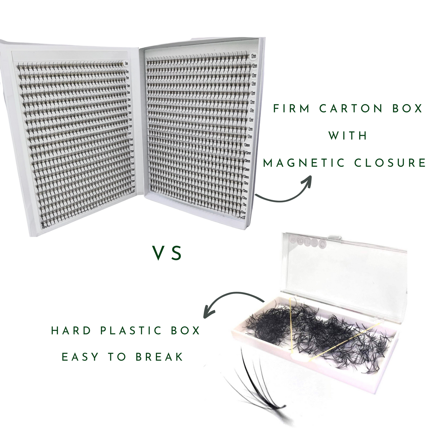 XXL Box 1200 Fans | 6D volume | 40 Lines| 8 sizes in 1 |  Premade Volume Fans