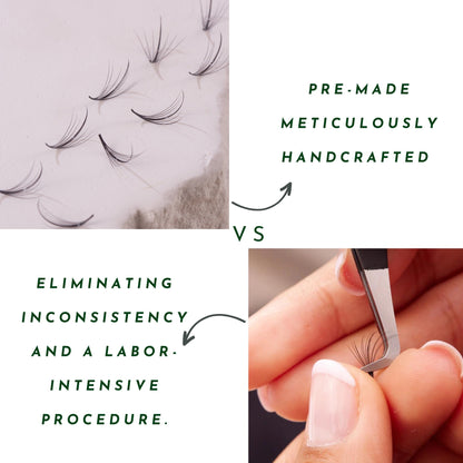 Wispy 500 Fans | 5D volume | C curl | 16mm (spike 18mm)