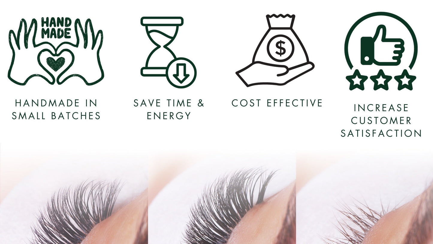 1 + 1  Deal | XXL Box | Volume + Wispy 1200 Fans | 5D & 6D volume | 8 sizes in 1 |  Premade Volume Fans