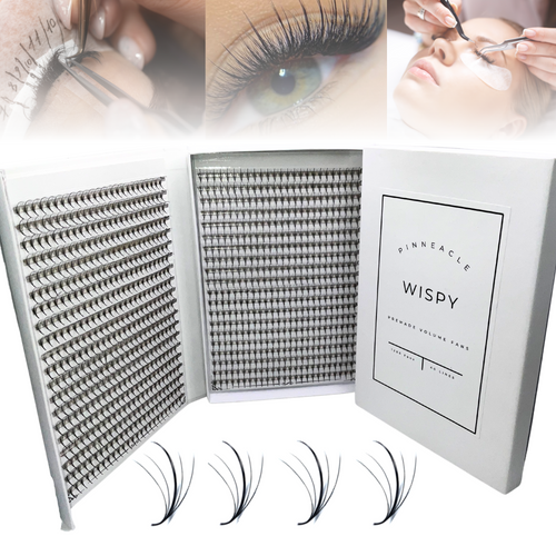 9D WISPY | XXL Box | 1200 Fans | Premade Spike + Volume Fans | Mix sizes