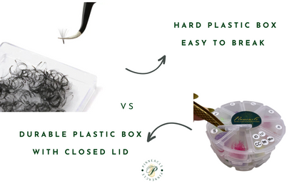 12D Volume | 1200 Premade Volume Fans - 8 sizes in 1 box | Lengths : 9-16mm | Round Box