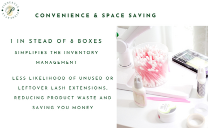 1200 Premade Volume Fans - 8 sizes in 1 box | Lengths: 11-18mm | 10D