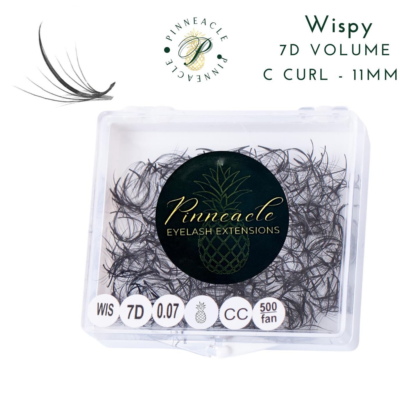 Wispy 500 Fans | 7D volume | C curl | 11mm (spike 13mm)