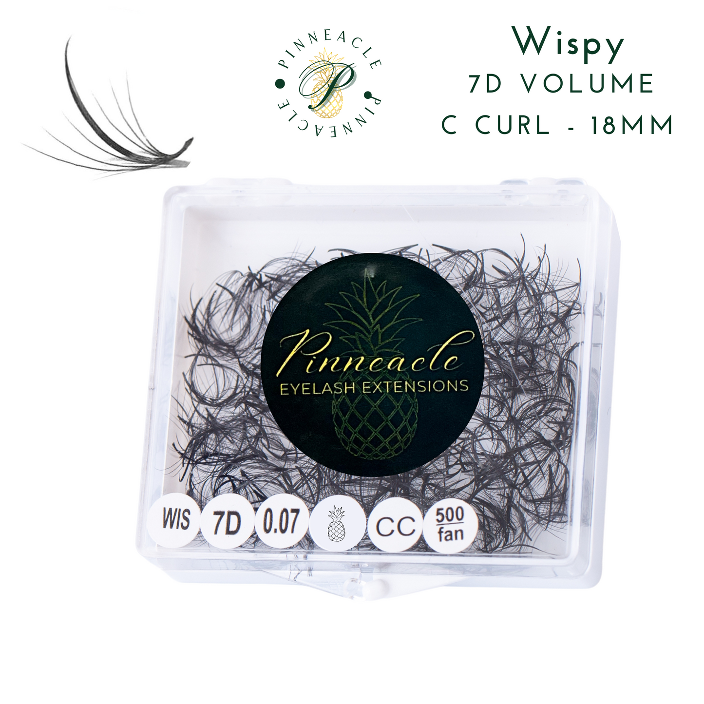 Wispy 500 Fans | 7D volume | C curl | 18mm (spike 20mm)