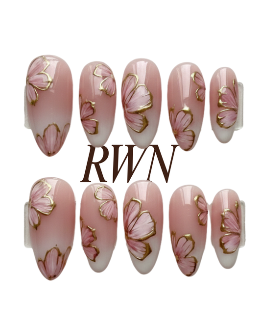 Red French Tip Press On Nails, Milk White Ombre Nails, Tiny Heart Nail Art, Romantic Square Nails, Reusable False Nails, Pinneacle Beauty - PN251289