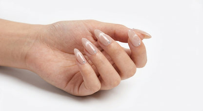 Crystal Press On Nails - Handmade Nails - Bridal Wedding Nails - Minimalist Luxury - Clean Girl Old Money Nails - Custom Size Set - PN251127